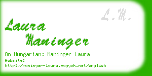 laura maninger business card